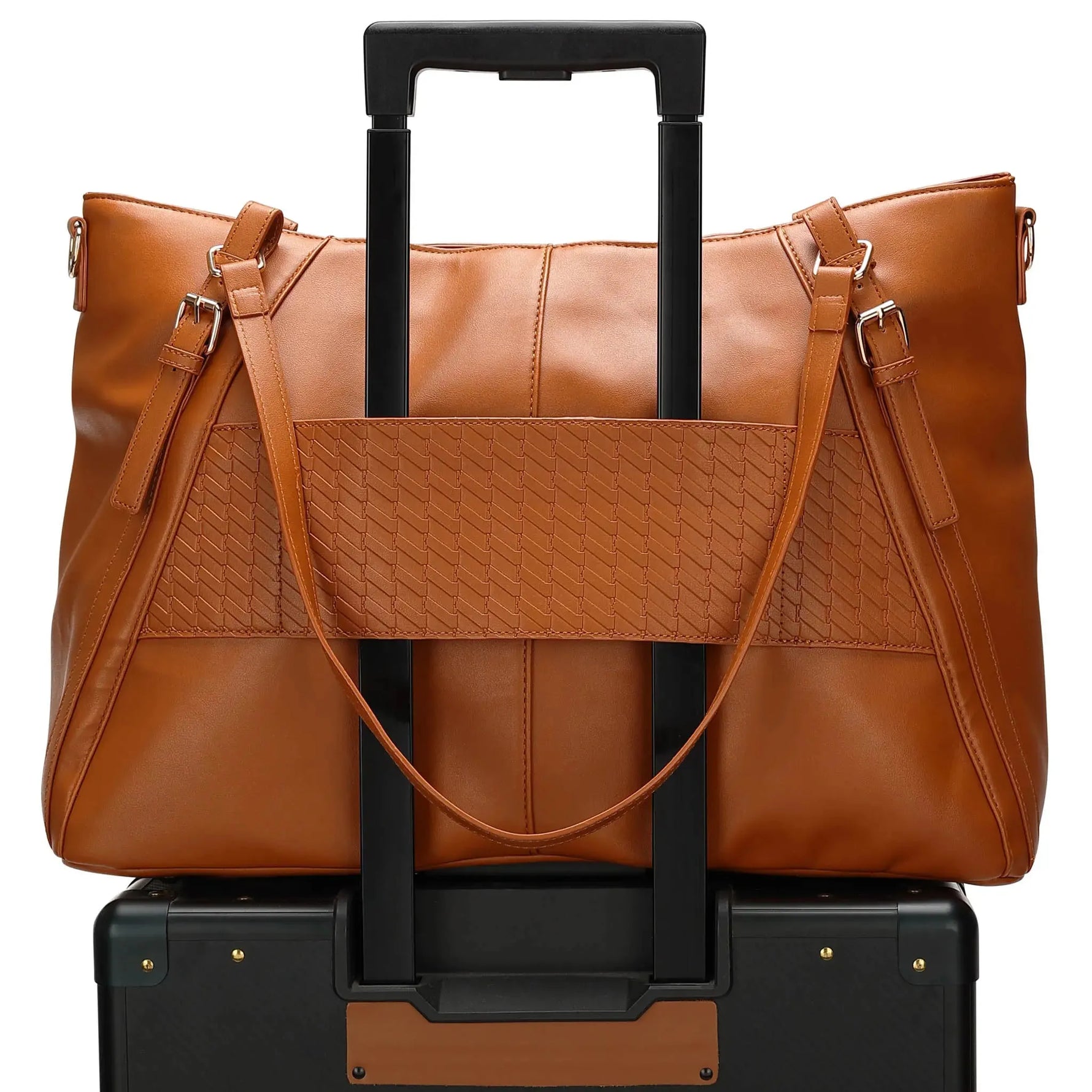 Leisure Luxe 33L Vegan Leather Weekender Tote Bag - By Baano