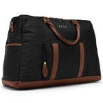 Luxe Journey 30L Twill and Vegan Leather Weekender Duffel Bag - By Baano