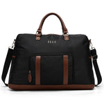 Luxe Journey 30L Twill and Vegan Leather Weekender Duffel Bag - By Baano