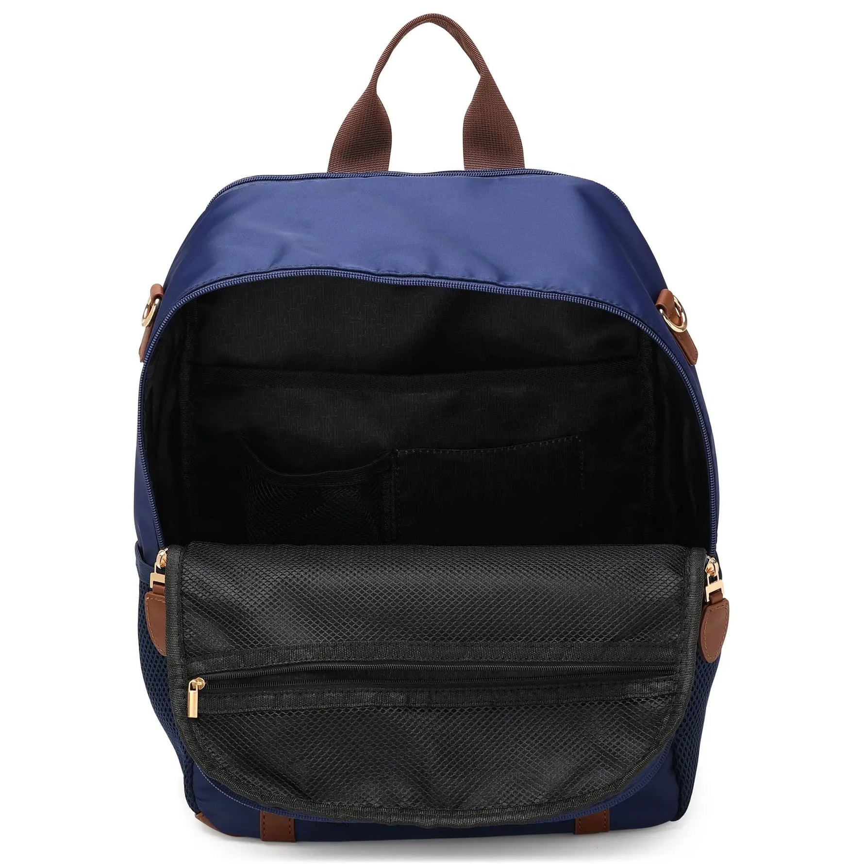 Luxe Journey 18L Twill and Vegan Leather Backpack - By Baano