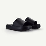 ST. TROPEZ: PLATFORM SLIDE - BLACK - By Baano