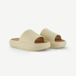 ST. TROPEZ: PLATFORM SLIDE - TAN - By Baano