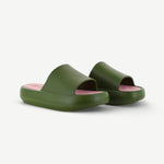 ST. TROPEZ: PLATFORM SLIDE - OLIVE - By Baano