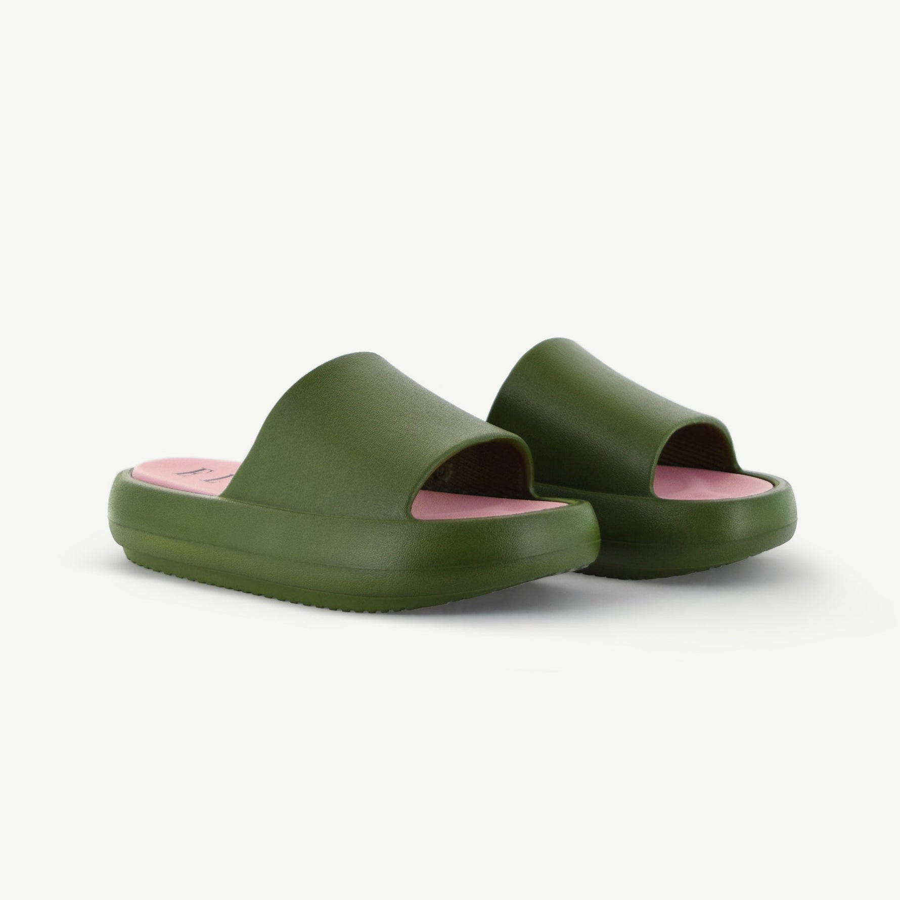 ST. TROPEZ: PLATFORM SLIDE - OLIVE - By Baano