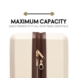 Luxe Journey 3 Piece Expandable Retro Luggage Set