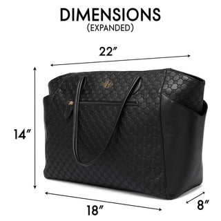 Compass 32L Vegan Leather Monogram Weekender Tote Bag
