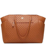 Compass 32L Vegan Leather Monogram Weekender Tote Bag