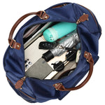 Luxe Journey 30L Twill and Vegan Leather Weekender Duffel Bag - By Baano