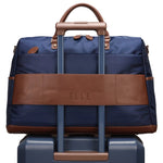 Luxe Journey 30L Twill and Vegan Leather Weekender Duffel Bag - By Baano