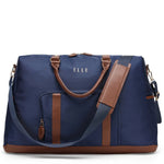 Luxe Journey 30L Twill and Vegan Leather Weekender Duffel Bag - By Baano