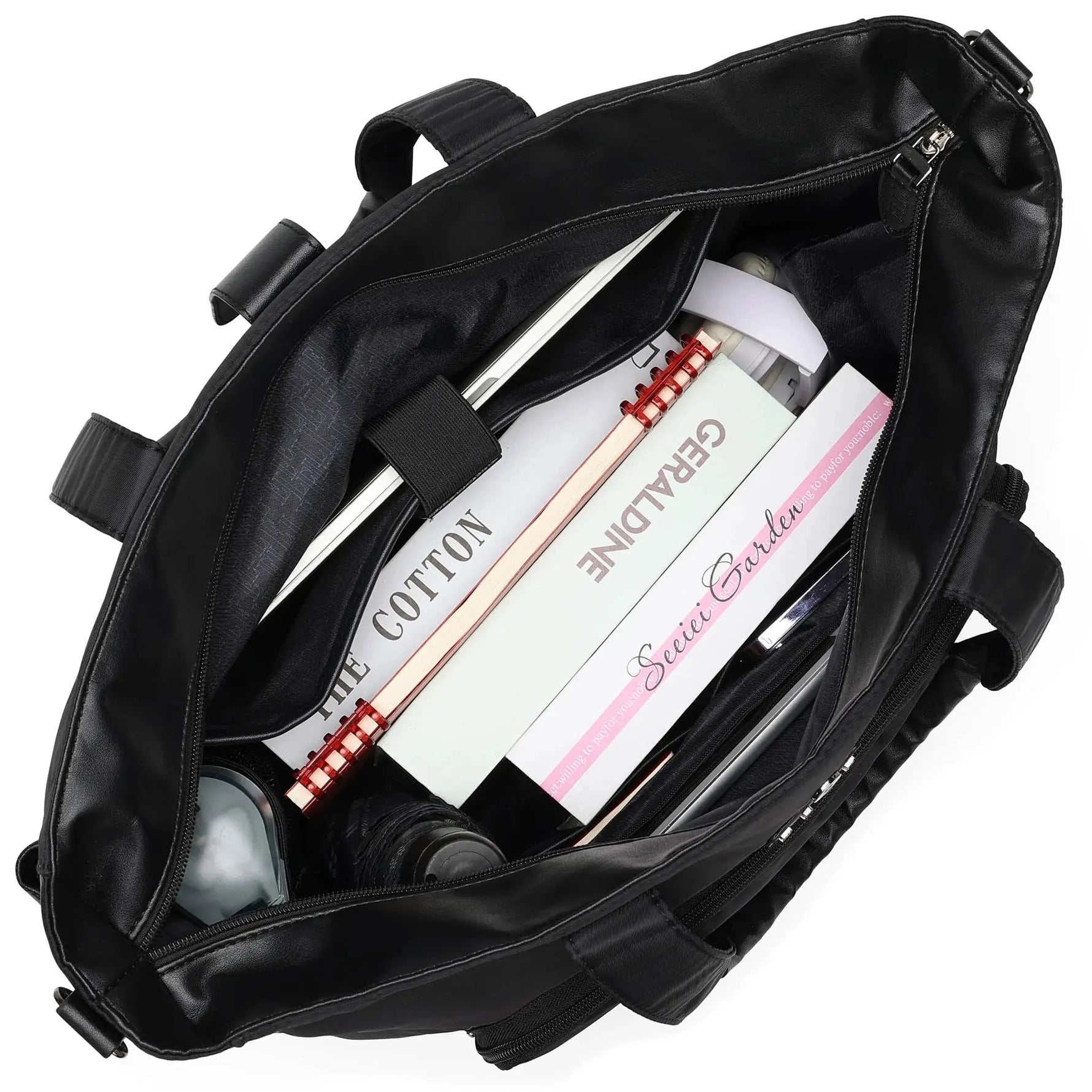 Voyage 25L Twill and Vegan Leather Weekender Tote Bag Travellty