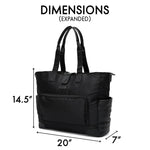 Voyage 25L Twill and Vegan Leather Weekender Tote Bag Travellty