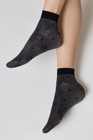 Shimmering Socks Conte Fantasy - "Hearts" Designs - By Baano