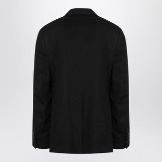 Black Single-breasted Jacket In Wool Blend - By Baano