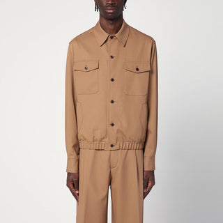 Beige Wool Overshirt - By Baano