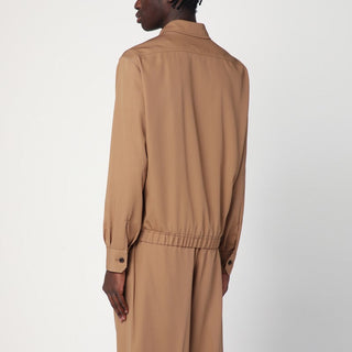 Beige Wool Overshirt - By Baano