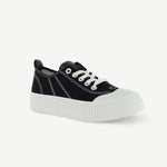 COURT ROYALE: VULCANIZED COURT SHOE - BLACK/WHITE - By Baano