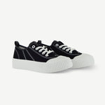 COURT ROYALE: VULCANIZED COURT SHOE - BLACK/WHITE - By Baano