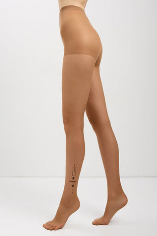 Fantasy Tights Conte Euphoria - Voluminous Flock Pattern - By Baano