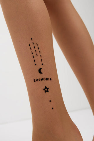 Fantasy Tights Conte Euphoria - Voluminous Flock Pattern - By Baano