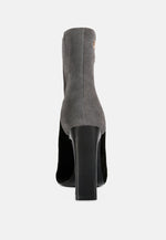 Ezra Patchwork Suede Ankle Boots