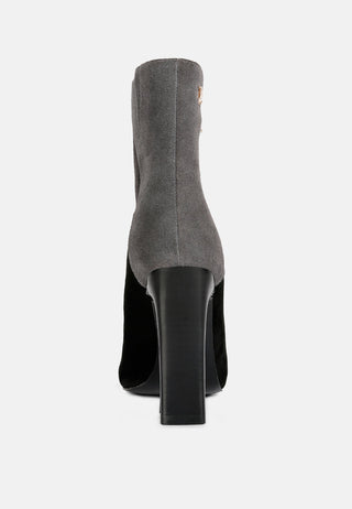 Ezra Patchwork Suede Ankle Boots