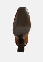 Ezra Patchwork Suede Ankle Boots