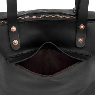 Eden SMALL Leather Tote Bag - Zippered
