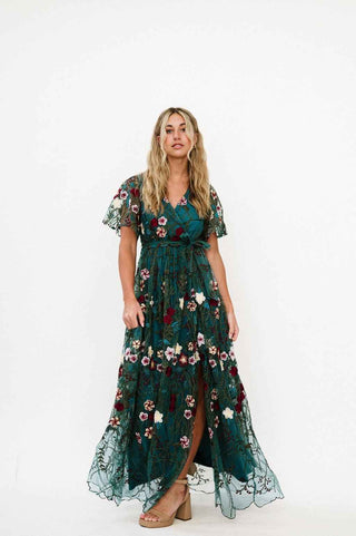 Claya Dress in Emerald
