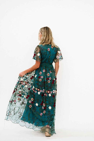 Claya Dress in Emerald