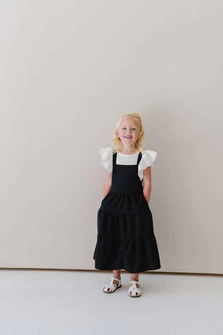 Shay Overall Dress in Navy Blue - Kids
