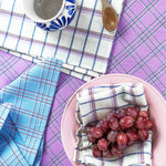 Chiapas Plaid Light Blue Napkins