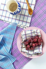 San Lucas Plaid White Napkin