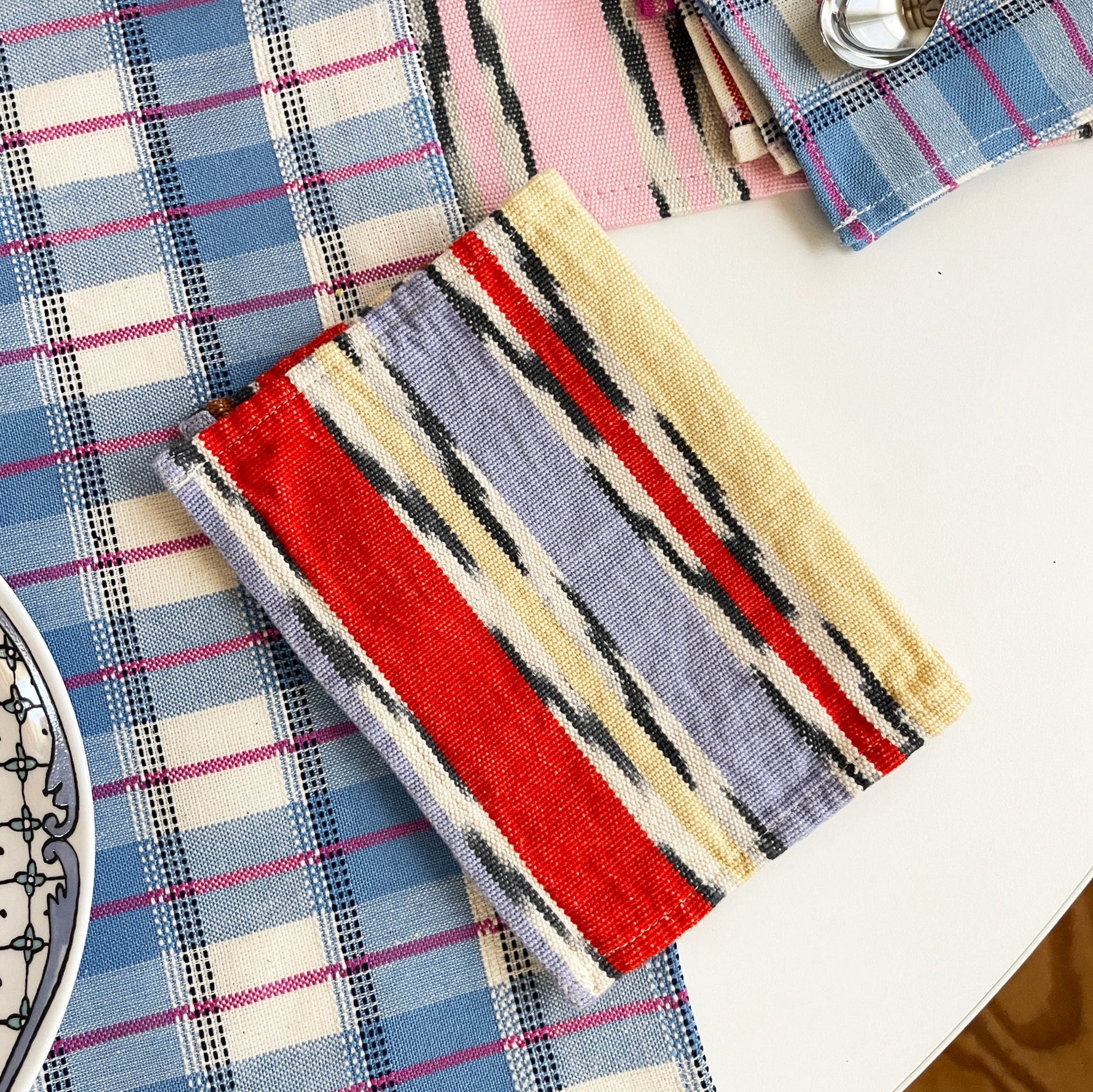 Xela Multi Jaspe Cocktail Napkins Set of 4