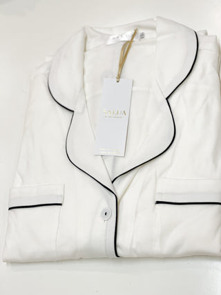 SALUA Luxury Sleep Shirt in Brushed Pima Cotton - Long