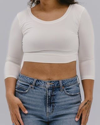 Elegant 3/4 Sleeve Halftee - By Baano