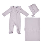 EMILIA | Baby Girls Lilac Babysuit Gift Set (4)