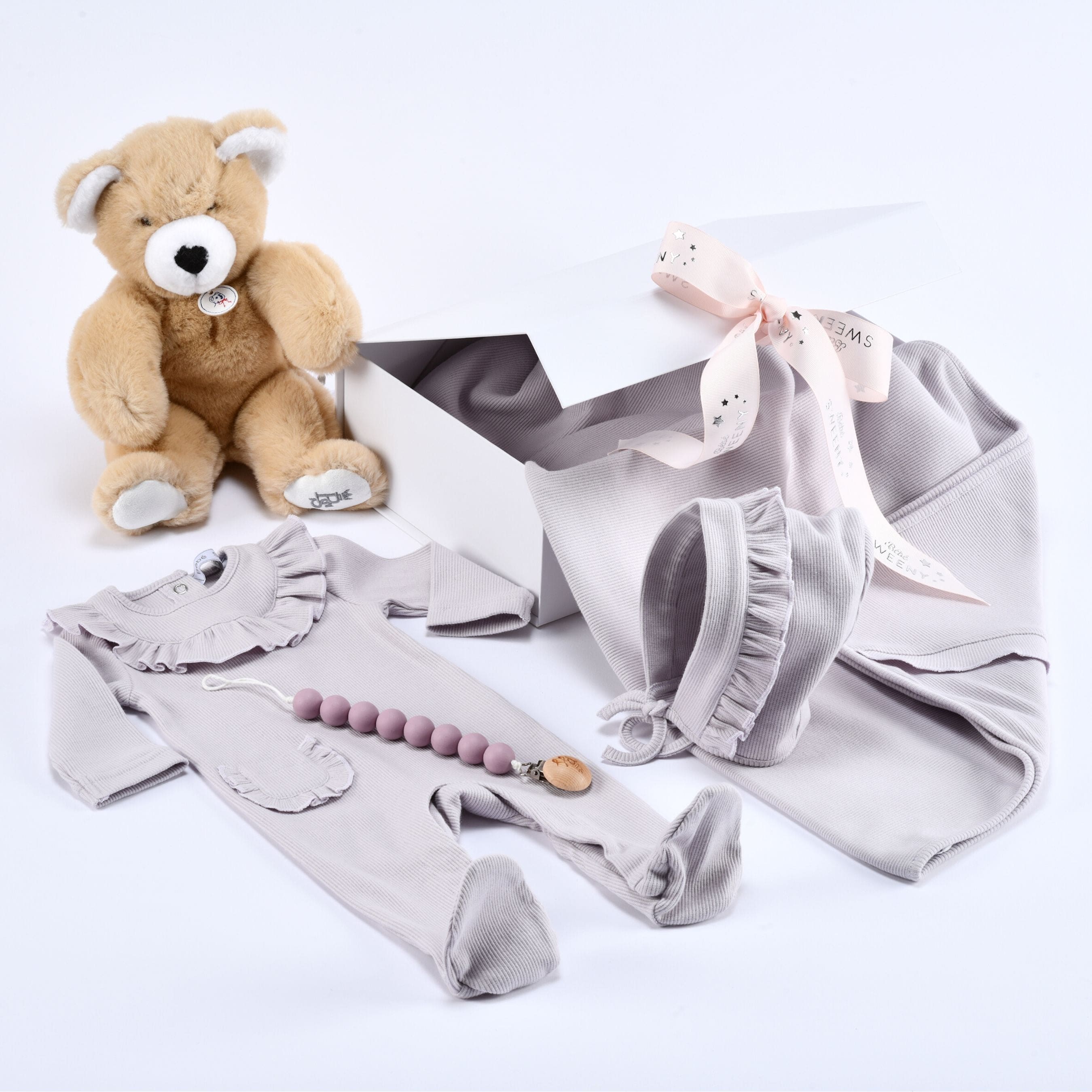 EMILIA | Baby Girls Lilac Babysuit Gift Set (4)
