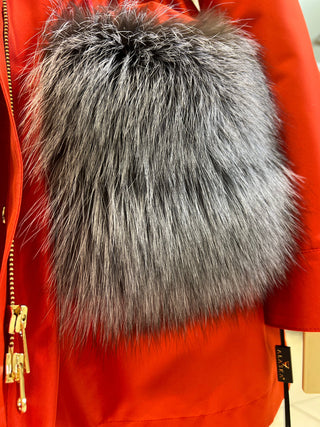Genuine Silver Fox Fur Rabbit Fur Insulated Parka - By Baano