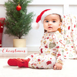 Bamboo Holiday Baby Zip Romper – Christmas One-Piece Pajamas - Noel - By Baano