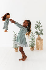 Green Stripes | DOLL DRESS - By Baano