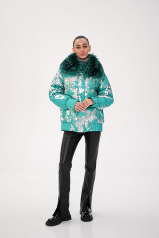 Glacier Fox Collar Down Fill Puffer - By Baano