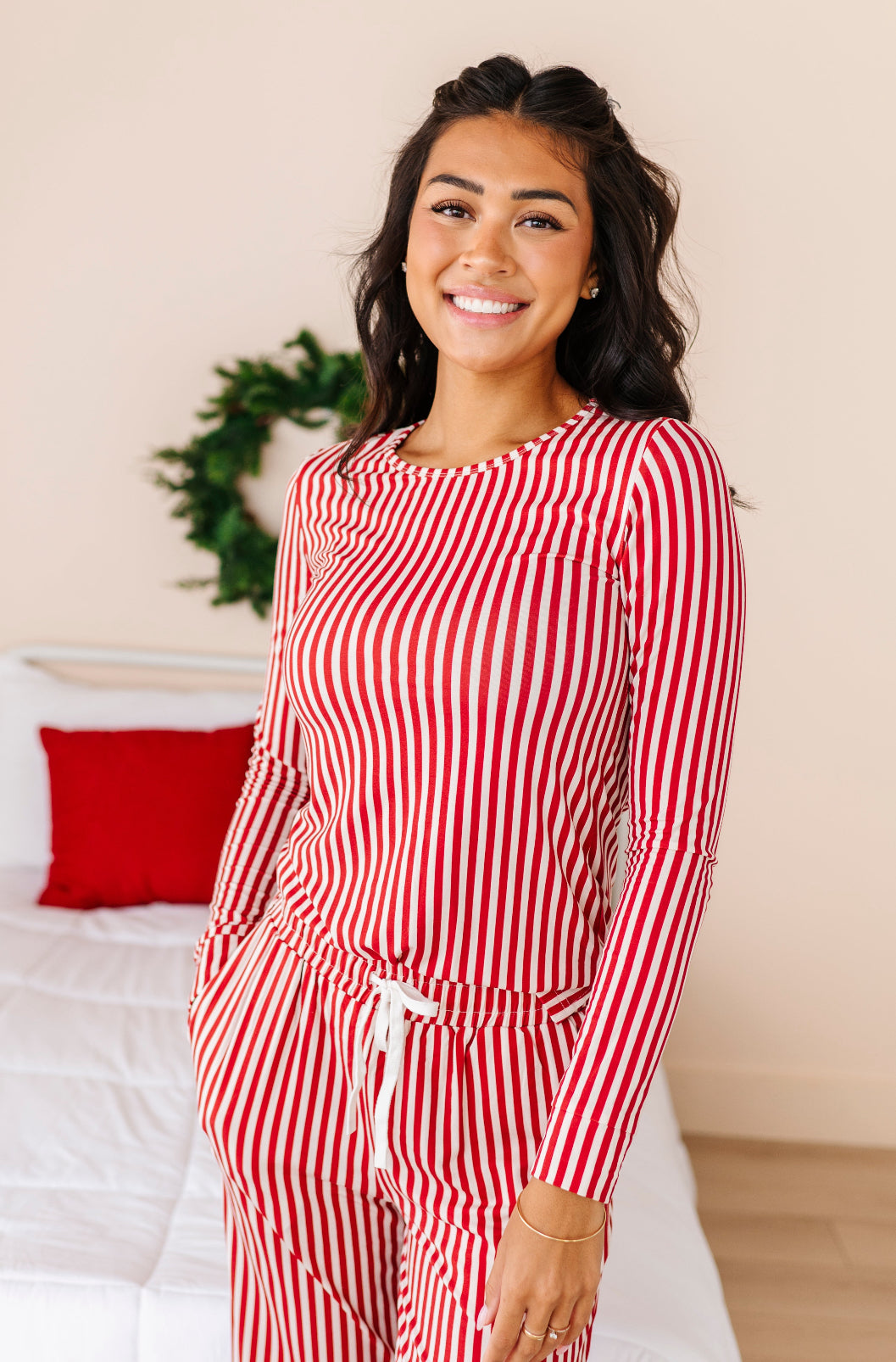 Red Stripes | Women’s PJ TOP - By Baano