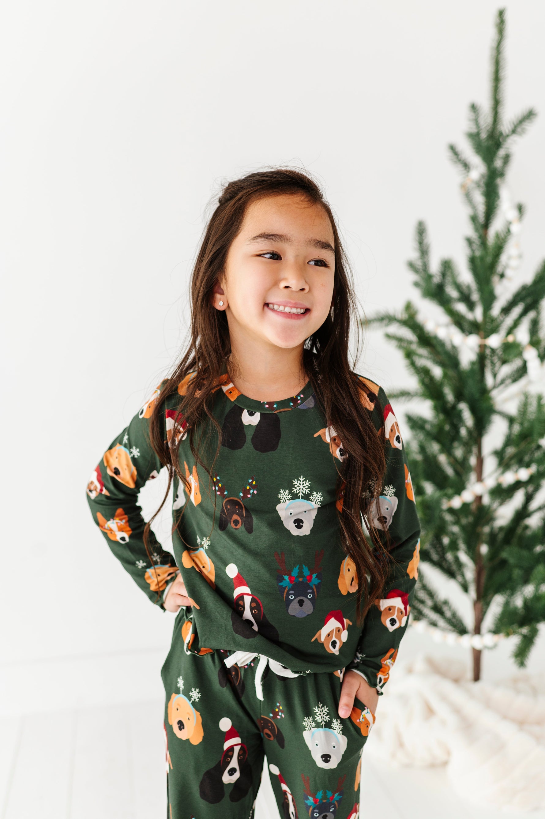 Christmas Doggies | GIRLS WIDE-LEG SET - By Baano