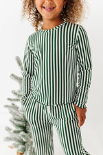 Green Stripes | GIRLS WIDE-LEG SET - By Baano