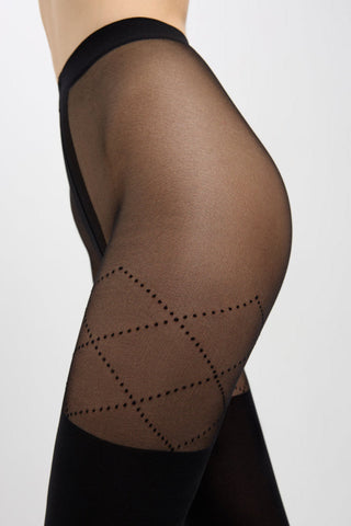 Fantasy Tights Conte Fabia - Stockings Imitation and Lacing - By Baano