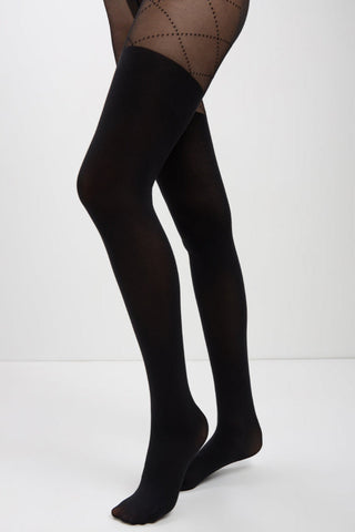 Fantasy Tights Conte Fabia - Stockings Imitation and Lacing - By Baano