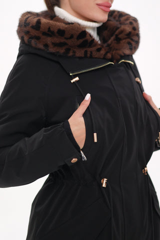 Genuine Scandinavian Mink Fur Parka with Rabbit Fur Insulation