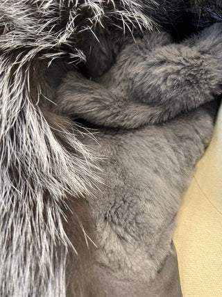 Genuine Silver Fox Fur Rabbit Fur Insulated Parka - By Baano