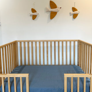 Crib Fitted Sheet (Lake Blue) - By Baano